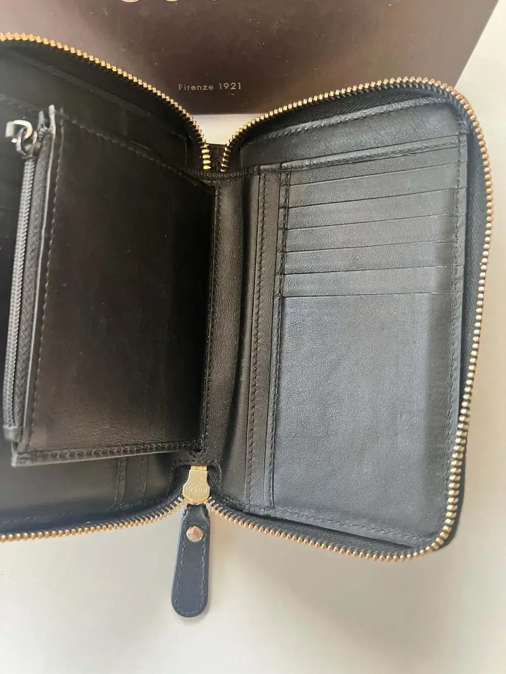 Gucci Black Micro Guccissima Leather Zip Around Wallet - Picture 9 of 13